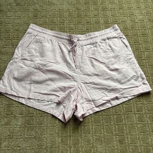 Gap Linen Shorts Women XXL Light Pink Pull On Beachy Vacation Lightweight Casual